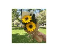 Kdmd Soap Flower Sunflower Bouquet Long Lasting Drative Gift In Yellow Yellow