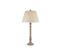 KDMD Solenne Table Lamp With Edged Linen Shade in Brown KDMD Brown