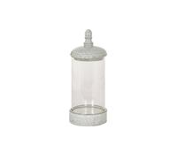 KDMD Sona Medium Hurricane Lantern with Lid - Elegant Ceramic Decor Light in White KDMD White