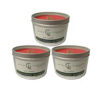 KDMD Soy Wax Container With Wooden Wick Strawberry Bonbon Scent in Pink | Size: 3 Pack KDMD Pink 3 Pack