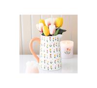 KDMD Spring Tulip Ceramic Flower Jug - Perfect for Home Decor & Gifts in White KDMD White