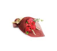 KDMD Standing Soap Flower Bouquet Gift Wedding Xmas Filler in Red
