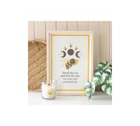 KDMD Summer Solstice Bee Framed Wall Art Print in White KDMD White