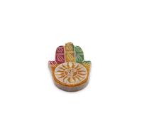 KDMD Sun Face Soapstone Hamsa Incense Holder - Handcrafted Decorative Decor KDMD Multicolor