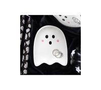 KDMD Sweet Ghost Ceramic Dish - Halloween Trinket & Jewelry Holder in White KDMD White