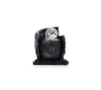 KDMD Tabletop Water Fountain with Crystal Ball Zen Modern Decor in Black KDMD Black