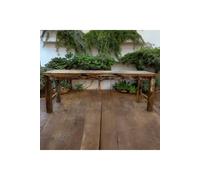 KDMD Teakwood Dining Table 1.8m Bali Rustic Centerpiece in Brown KDMD Brown