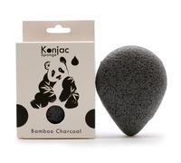 Kdmd Teardrop Konjac Sponge - Bamboo Charcoal - Anti-Bacterial In Grey Grey