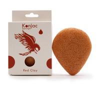 Kdmd Teardrop Konjac Sponge - Red Clay - Rejuvenating In Brown Brown