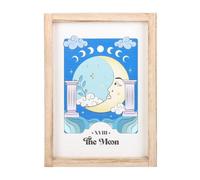 KDMD The Moon Celestial Framed Wall Print in Blue KDMD Blue