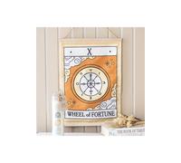 KDMD The Wheel of Fortune Vintage Tarot Wall Hanging in Orange KDMD Orange