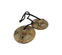 KDMD Tibetan Tingsha Bell Five Buddhas Meditation Cymbals 9.5cm in Gold KDMD Gold