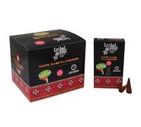 KDMD Tribal Soul Backflow Incense Cones - White Sage + Lavender in Black KDMD Black