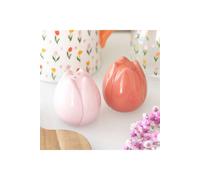 KDMD Tulip-Shaped Ceramic Salt & Pepper Shakers - Floral Kitchen Decor KDMD Multicolor