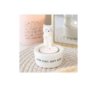KDMD Warm Paws Cat Tealight Holder - Cozy Home Decor & Gift in White KDMD White