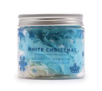 White Christmas Whipped Soap 120g - Festive Winter Scented Body Wash with Glitter Accents & Sugar Snowflakes - Luxurious, Moisturizing, and Nourishing Skincare Gift for the Holiday Season