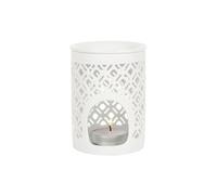 KDMD White Matte Lattice Cut Oil Burner KDMD White