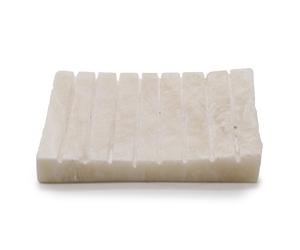 KDMD White Onxy Ridged Soap Dish KDMD White