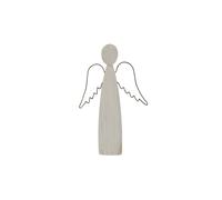 KDMD Whitewashed Rustic Standing Angel Figurine for Spiritual Home Decor in White KDMD White