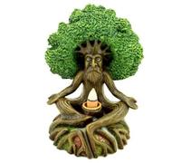 KDMD Wise Old Tree Man of the Forest Backflow Incense Burner in Green KDMD Green