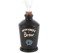 KDMD Witches Brew Potion Bottle Incense Cone Burner in Black KDMD Black