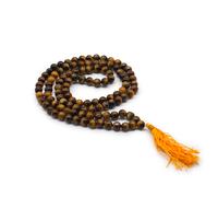 KDMD Women's 108 Bead Mala - Tiger Eye in Brown KDMD Brown One Size