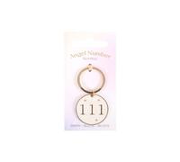 KDMD Women's 111 Angel Number Keyring in Beige KDMD Beige One Size