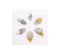 KDMD Women's 6 Assorted Indian Jade Gemstone Pendants in Gold & Silver Plating KDMD Multicolor One Size
