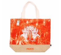 KDMD Women's All Natural Bag - Orange Stonewash - Namaste Hand - Peace KDMD Orange