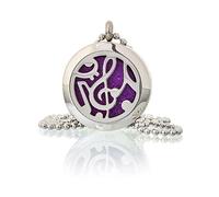 KDMD Women's Aromatherapy Diffuser Necklace - Music Notes 25mm in Purple KDMD Purple One Size