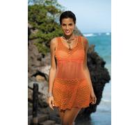 KDMD Women's Beach Tunic Cover Up in Italian Fabric in Orange | Size: Medium KDMD Orange M