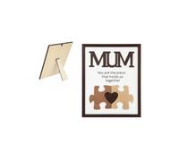 KDMD Women's Best Mum Ever Missing Piece Jigsaw In Frame 20x25Cm 2 Pack in Brown | Size: 20x25 cm KDMD Brown 20x25 cm