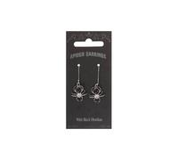 KDMD Women's Black Obsidian Spider Threader Earrings - Elegant & Spooky Jewelry KDMD Black One Size