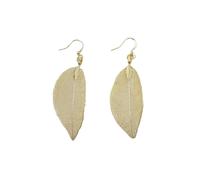KDMD Women's Bravery Leaf Gold Earrings - Unique Handcrafted Leaf Jewelry KDMD Gold One Size