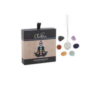 KDMD Women's Chakra Gemstone Crystal Necklace Kit in Black KDMD Black One Size