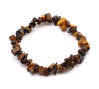 KDMD Women's Chipstone Bracelet - Tiger Eye in Brown KDMD Brown One Size