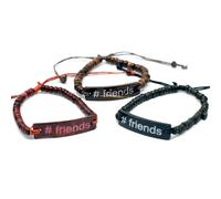 KDMD Women's Coco Slogan Bracelets - #Friends - (Set of 6) KDMD Multicolor One Size