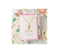 KDMD Women's Cowboy Boot Necklace on Greeting Card - Perfect Cowgirl Gift in Gold KDMD Gold One Size
