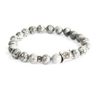 KDMD Women's Crown Ingot / Grey Agate - Gemstone Bracelet KDMD Grey One Size
