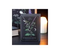 KDMD Women's Deadly Nightshade Necklace with Black Obsidian on Greeting Card KDMD Black One Size