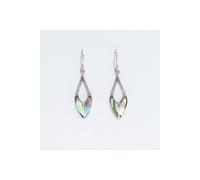 KDMD Women's Elegant Abalone & Silver Spear Drop Earrings - Lightweight & Bold KDMD Silver One Size
