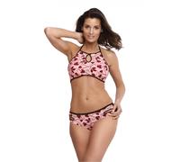 KDMD Women's Ethno Sporty Patterned Push Up Two Piece in Pink | Size: Large KDMD Pink L