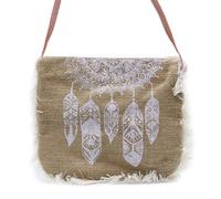 KDMD Women's Fab Fringe Bag - Dream Catcher Print in White KDMD White One Size