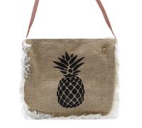 KDMD Women's Fab Fringe Bag - Pineapple Print in Black KDMD Black One Size
