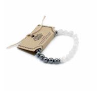 KDMD Women's Faceted Gemstone Bracelet - Magnetc Rose Quatz in White KDMD White One Size