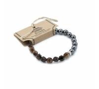 KDMD Women's Faceted Gemstone Bracelet - Magnetic Tiger Eye in Brown KDMD Brown One Size