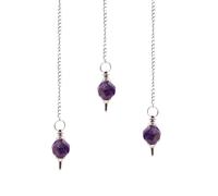 KDMD Women's Facted Gemstone Pendulum - Amethyst in Purple KDMD Purple One Size