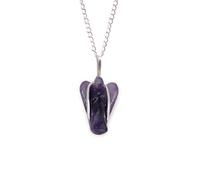 KDMD Women's Gemstone Guardian Angel Pendant - Amethyst in Blue KDMD Blue One Size