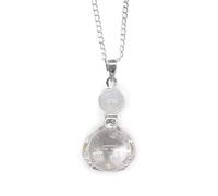 KDMD Women's Gemstone Healing Hands Pendant - Rock Quartz in White KDMD White One Size