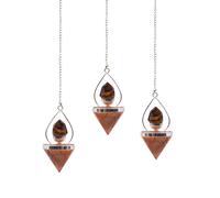 KDMD Women's Gemstone Lantern of Life Pendulum - Sunstone & Tigereye in Orange KDMD Orange One Size